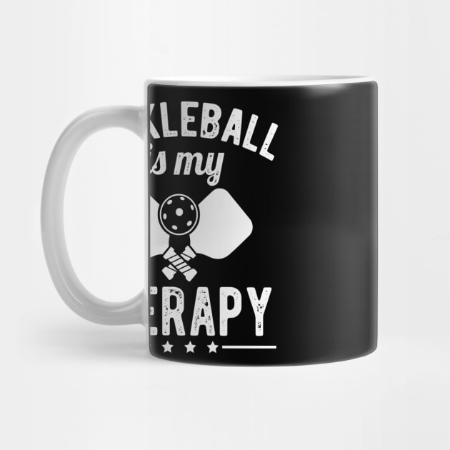 Pickle Ball Is My Therapy Funny Retirement Gift by HCMGift